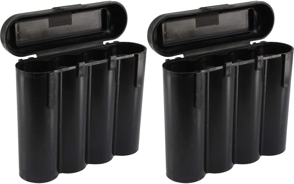 Birdz 2 Black 18650 & CR123A 4 Battery Holder Storage Case for 18650 Batteries