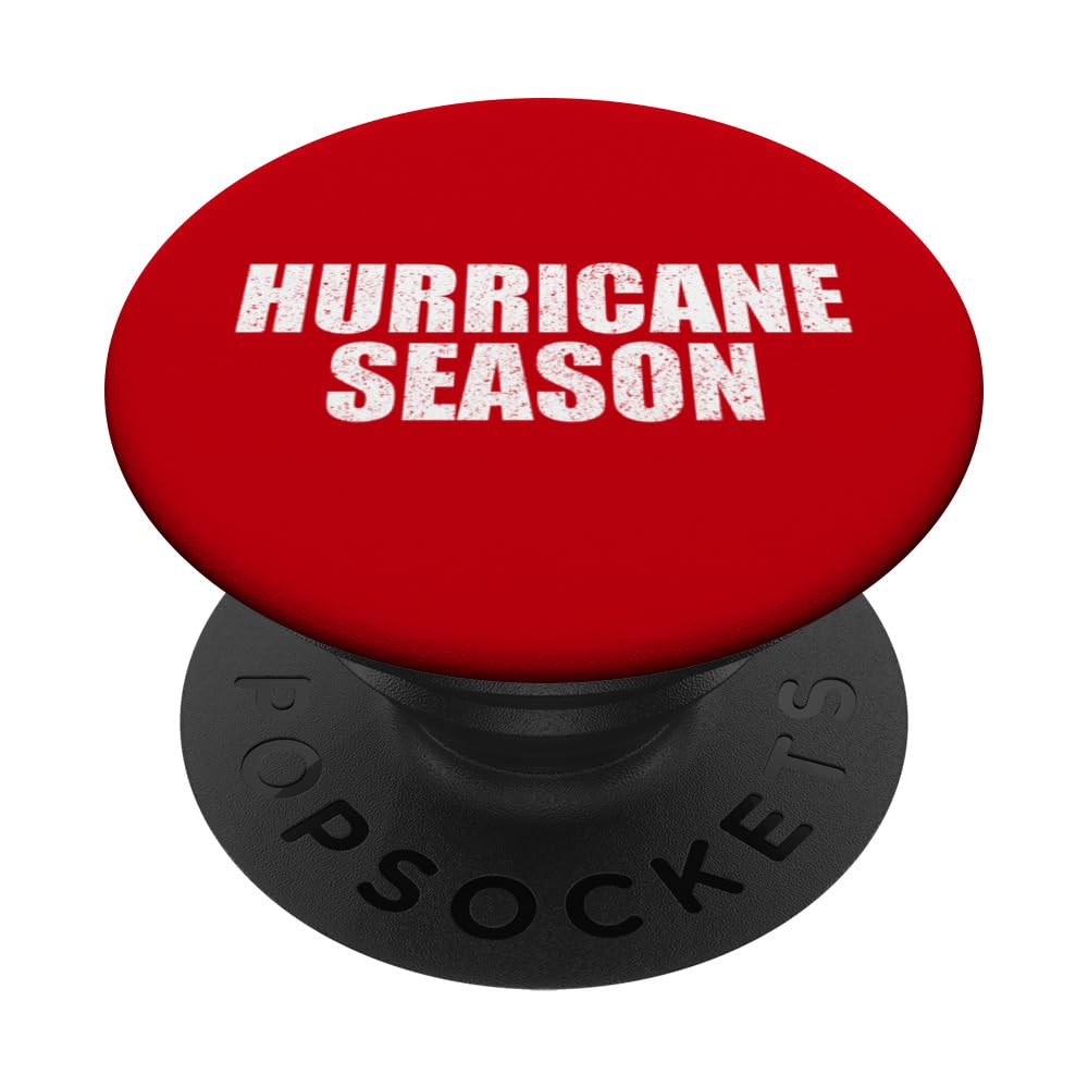Hurricane Season Weather Station Retro PopSockets Swappable PopGrip, Black