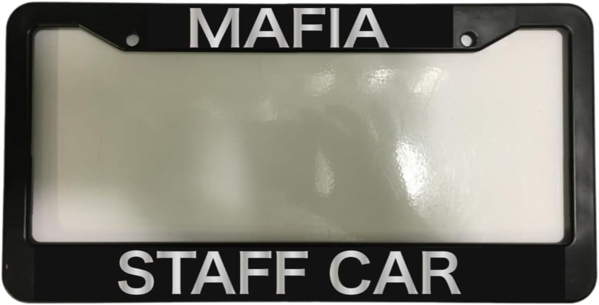 Mafia Staff Black License Plate Frame License Plate Frame
