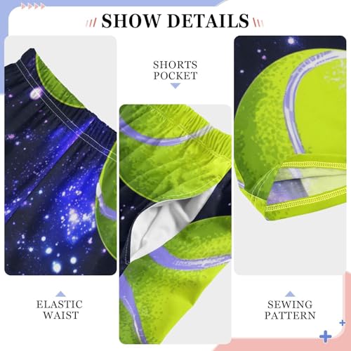 Galaxy Tennis Ball Boys Long Pants Soft Trousers Elastic Waist Kids Lounge Bottoms with Pockets S-XL4