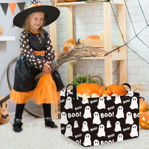 Image of Halloween Boo Horror basket,Empty Halloween basket,Horror and thriller decor,Trick or Treat Box for Boys and Girls,Horror decor(Boo Ghost)
