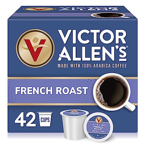 Image of Victor Allen's Coffee French Roast, Dark Roast, 42 Count, Single Serve Coffee Pods for Keurig K-Cup Brewers