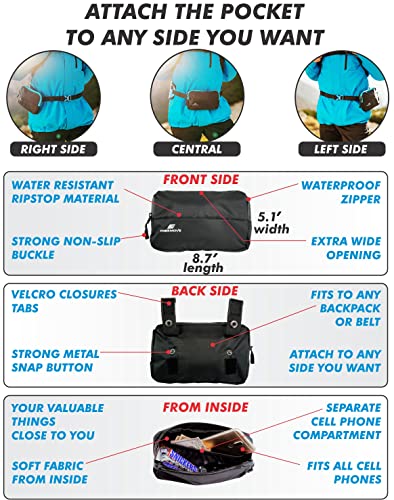Sports Backpack Daypack - for Men, Women - Suitable as Hydration Camel Backpack for Hiking, Running or Biking Backpack for MTB Cycling - Water Bladder NOT Included - Thumbnail 5