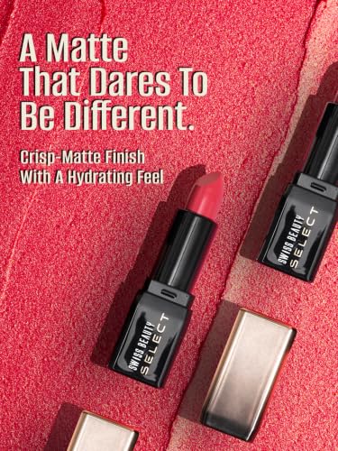 Image of Swiss Beauty Select Dare To Matte Creamy Lipstick | with Velvety matte finish | Long Lasting Stay | with Vitamin E | Shade- Aura Pink, 3.8g |