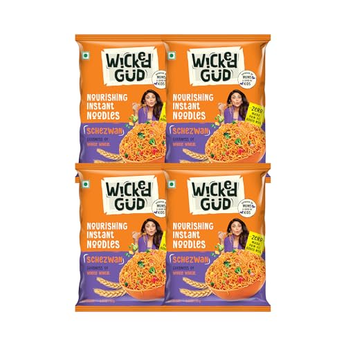 Image of WickedGud Nourishing Schezwan Instant Noodles (69 gm) | Healthy Noodles | No Maida | No Oil | No MSG | High Protein | High Fibre | Cholesterol Free
