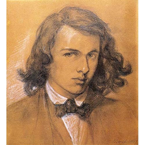 Dante Gabriel Rossetti Self Portrait 24" x 22" Fine Art Giclee Canvas Print (Unframed) Reproduction