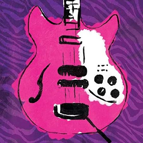 Enrique Rodriquez Jr - Poster con chitarra femminile, 12 x 12 cm