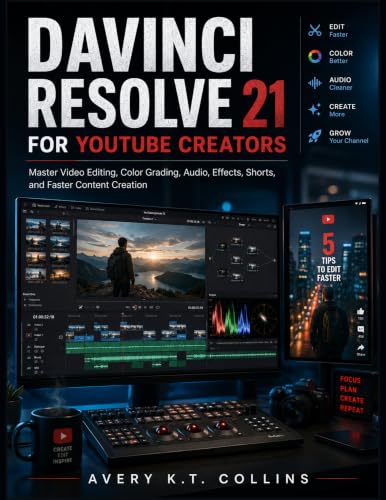 DaVinci Resolve 21 for YouTube Creators: Master Video Editing, Color Grading, Audio, Effects, Shorts, and Faster Content Creation (DaVinci Resolve 21 Creator Guides) image 2