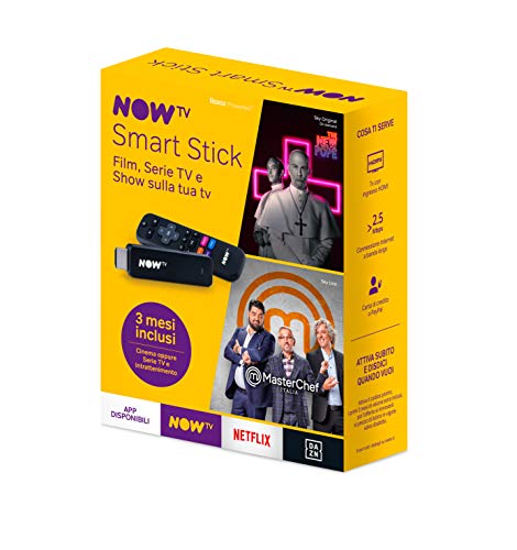 NOW TV Smart Stick con i primi 3 mesi a scelta fra Cinema oppure Serie TV e Intrattenimento| Chiavetta streaming | TV