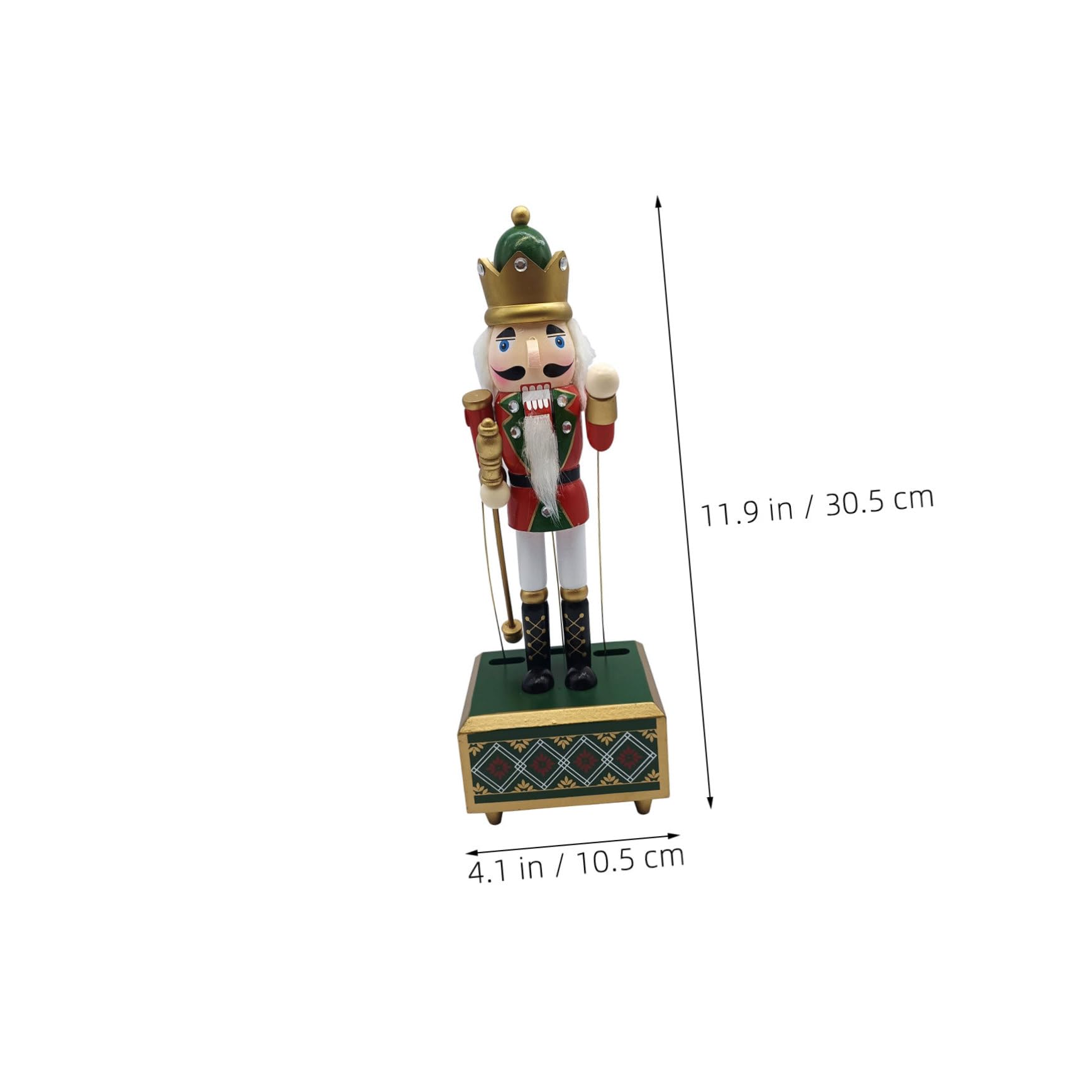 TOYANDONA Legno Schiaccianoci Carillon Statuina Musicale per Feste Natalizie Decorazione Festiva Carica senza Batterie Simbolo Tradizionale di Pace per Casa e Ufficio