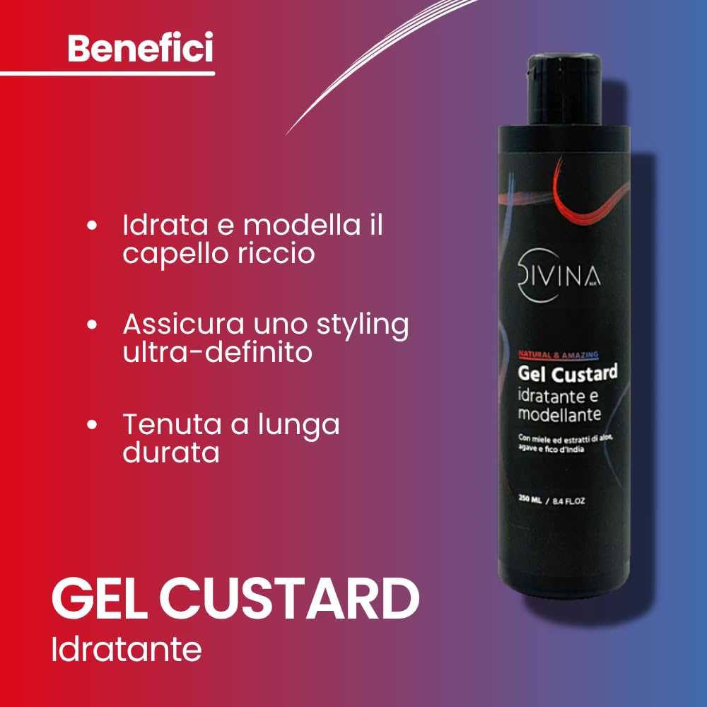 Kit Definizione e Refresh per capelli mossi, ricci, super ricci e afro Natural&Amazing di DIVINA BLK, 4 prodotti inclusi, trattamento completo