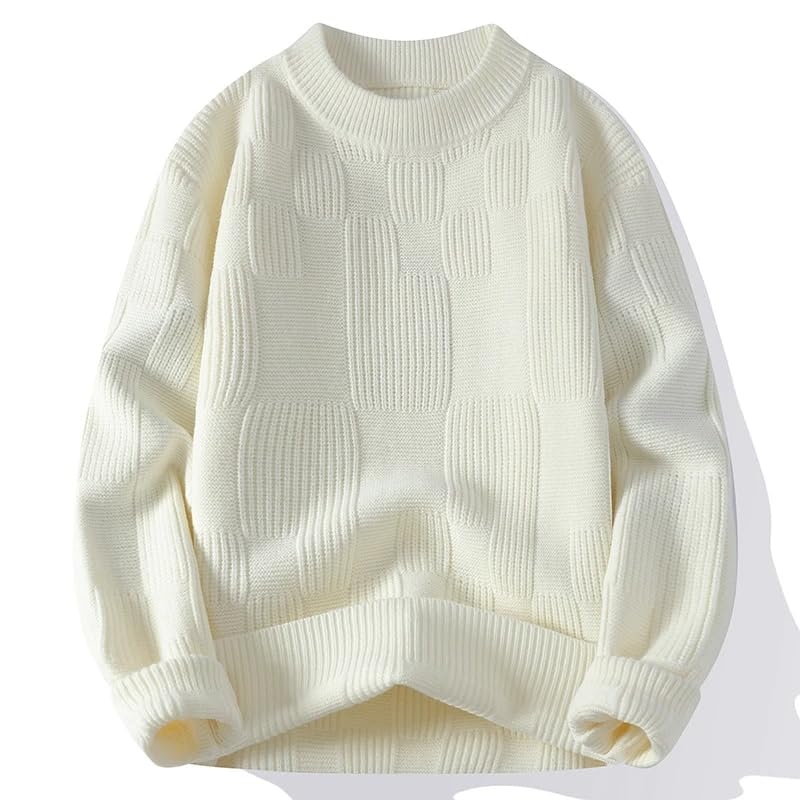 Autumn Harajuku Loose Mens Sweater Top Soft Warm Knit Pullover Men Korean Winter Plaid Jumpers3