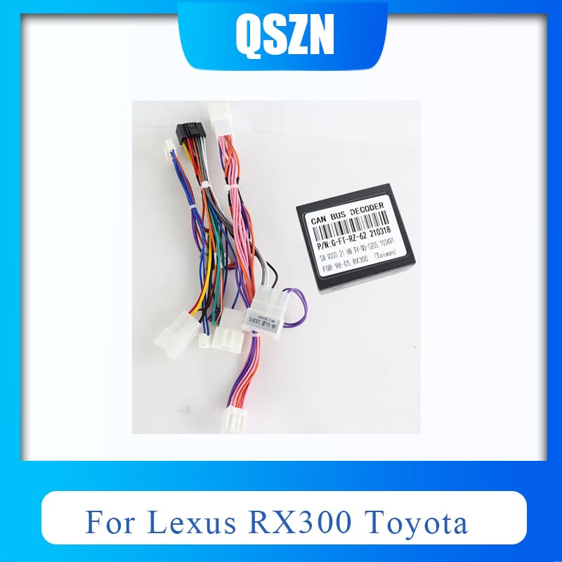 QSZN Car 16pin for Audio Wiring Harness with Canbus Box G-FT-RZ-62 for Lexus RX300 1997-2003/For Toyota Harrier Adapter - (Color Name: Set)