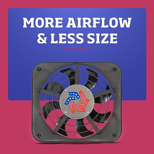 Flex-A-Lite Lo-Profile S-Blade Electric Fan, Puller Fan (123), Car Accessories, 12-1/8 Inches, Black by Flex-a-lite - Image 7