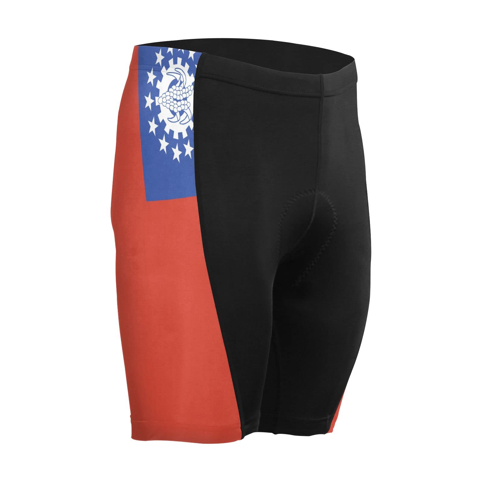 Myanmar Flag Men's Bike Shorts Padded Cycling Bicycle Biking Shorts Tight Multicolor