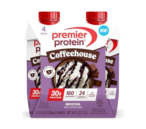 Image of Premier Protein COFFEEHOUSE 30g Protein Shake, Mocha, 4 Pack