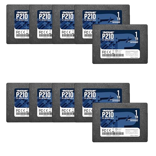 Image of Patriot Memory P210 SATA 3 1TB SSD 2.5 Inch Internal Solid State Drive Retail Packaged 10 Pack P210S1TB2510