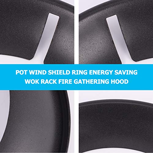 Universelle Gasherd-Unterstützung, Herd-Untersetzer, Herd-Pfannen-Unterstützung, Gasherd-Halterung, Gasherd-Halterung, Windschutzscheibenring, winddichte, energiesparende Abdeckung (vier Löcher) – Bild 6