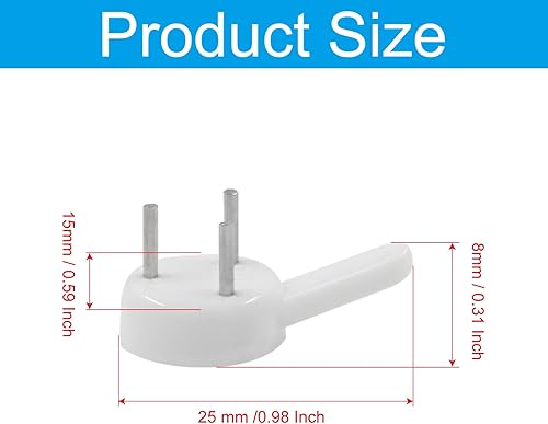 Miniatura 2 de Hordion 50 ganchos de plástico para colgar marcos de fotos, ganchos de pared sin rastro, ganchos de pared de hormigón para colgar fotos, marcos