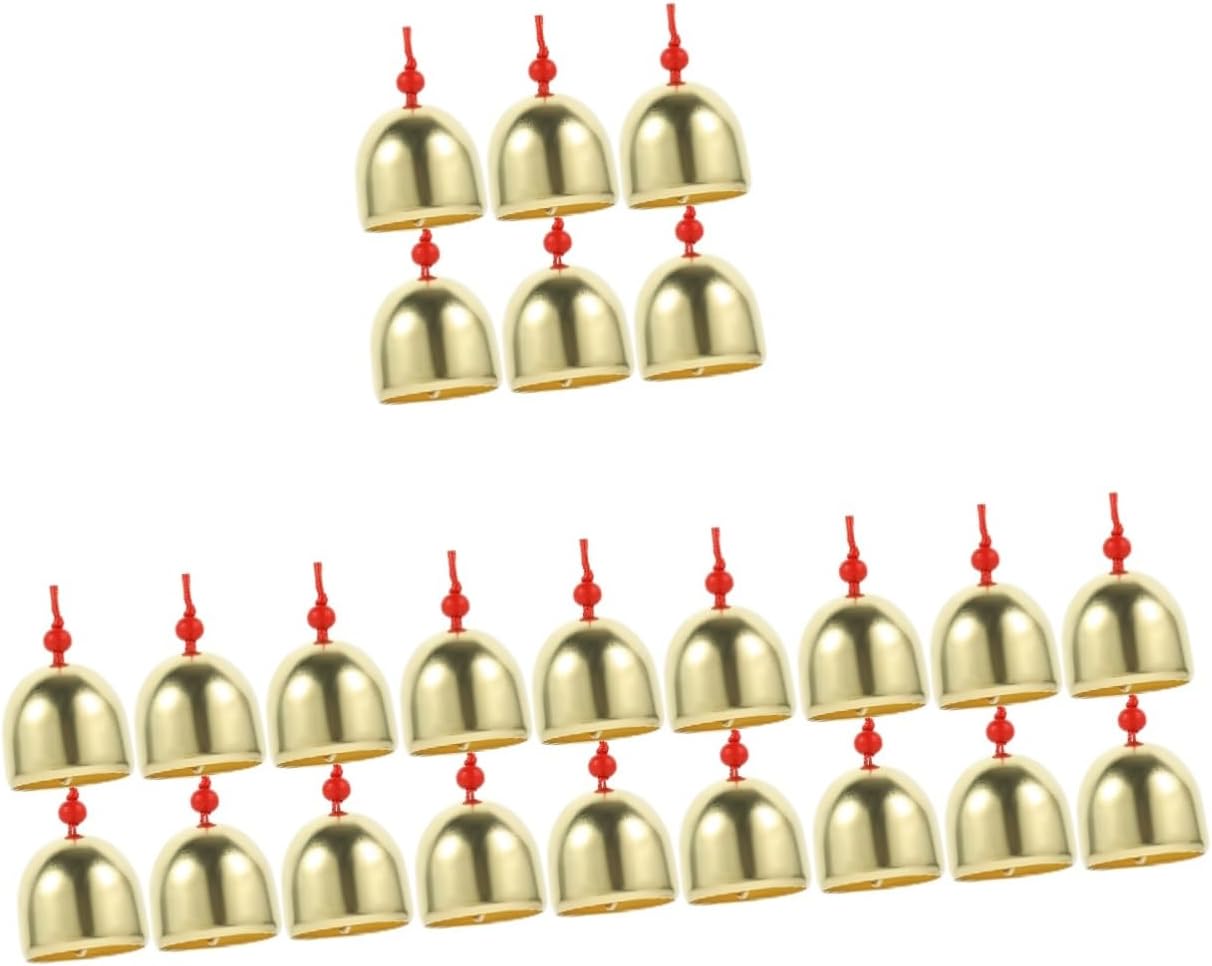LALAFINA 24sets Alloy Bells for Crafts Metal Pendants for Decorative Hanging for Festival Decor and Home Ornaments
