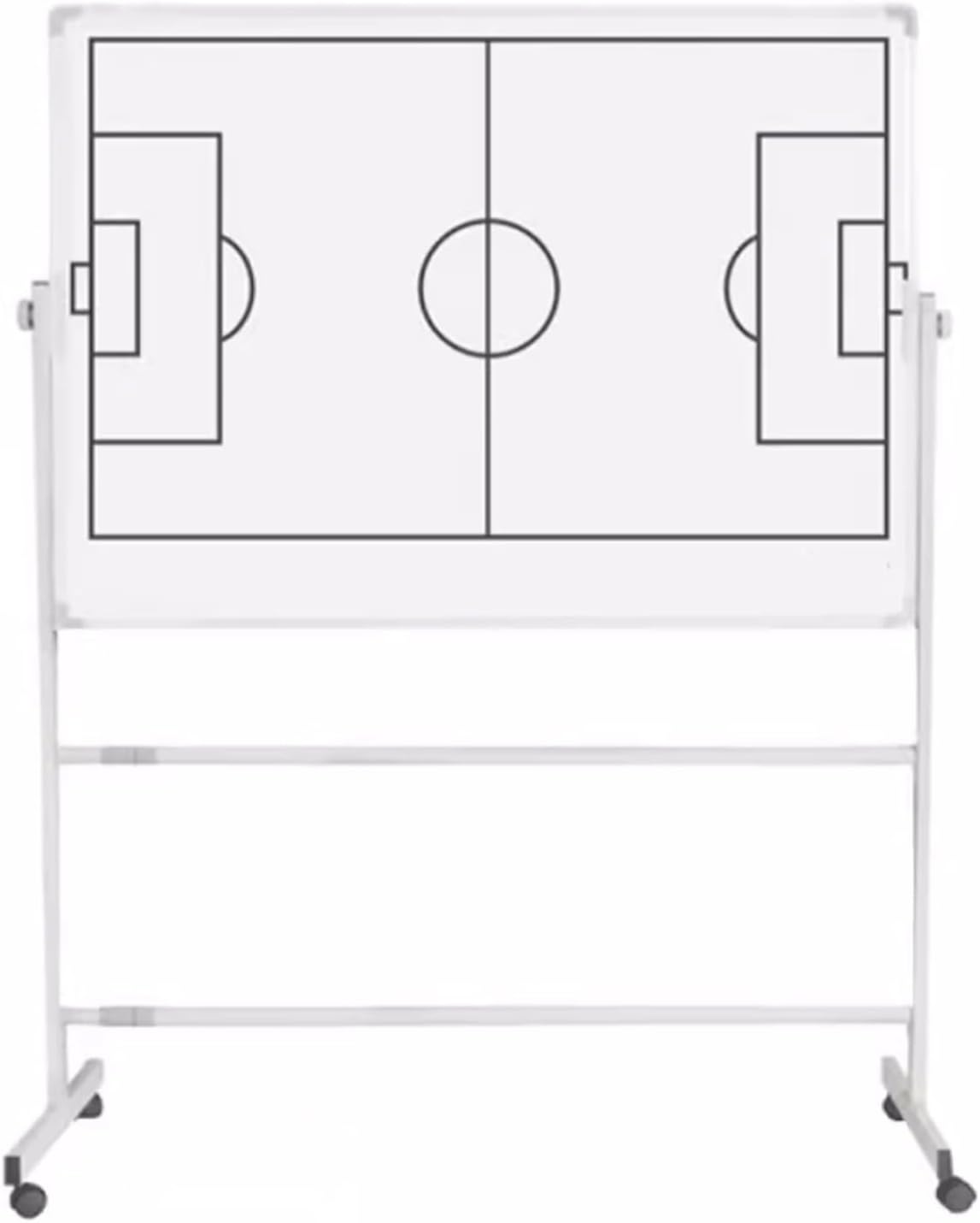キャスター付きサッカーホワイトボード、コーチ用 大型プロフェッショナルフットボール戦術ボード、両面使用、ブラケット付きトレーニング機