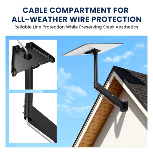 Image of Standard 4 /4X Telescoping Mount for Starlink, Adjusatble Gen 3 Roof Mounting Kit with Alumium Adapter, Sturdy Wall and Eave Mounting Kit for Outdoor Use