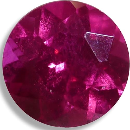 OptimaGem Rubí Redondo 0.079 in-0.197 in Piedras preciosas sueltas (0.098 in, rojo fino)