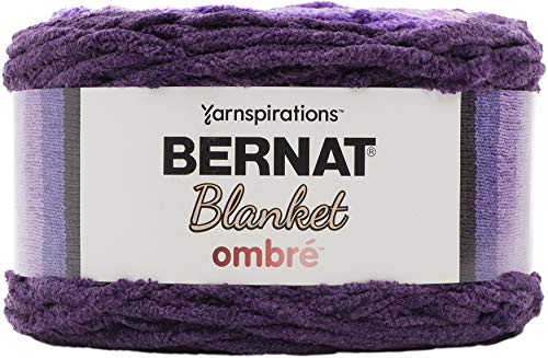 Image of Bernat Blanket Yarn, Eggplant Ombre