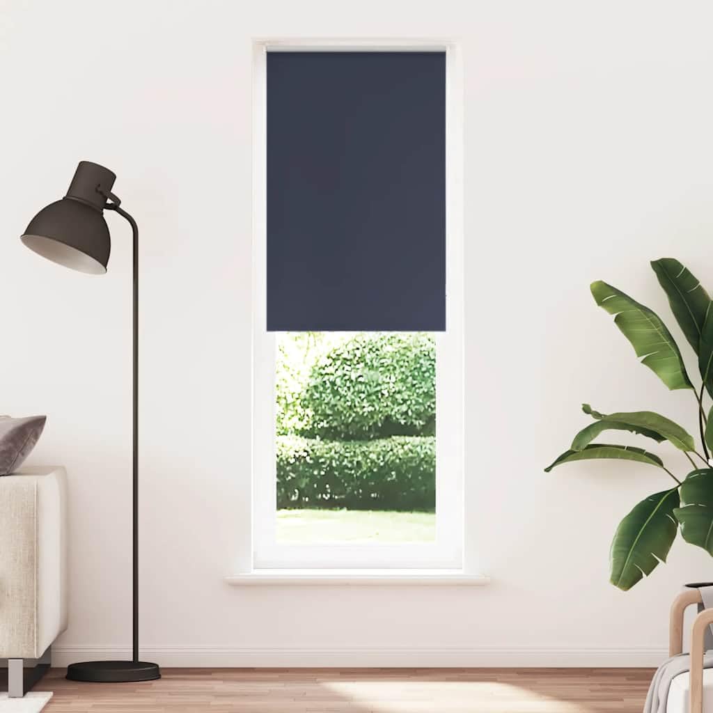 Roleta zaciemniająca, granatowa, 85 x 230 cm, szerokość materiału 80,7 cm, ochrona przed spojrzeniami, na okna, bez wiercenia, z roletą zaciskową, żaluzje wewnętrzne, plisowane, rolety i żaluzje do