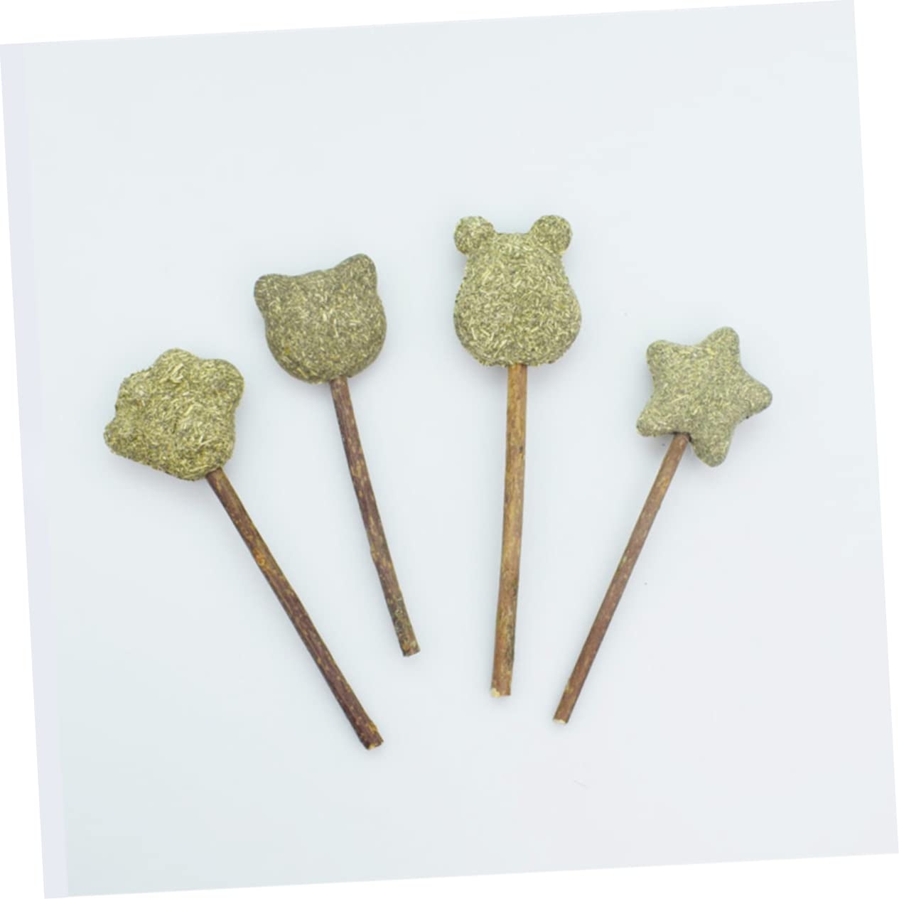 Milisten 4pcs Cat Sweet Chew Cat Treats Kittles Cat Candy Indoor Polygonum Teething Lick Cat Catnip Ball Silvervine Cat Toy Lollipop Cats Wall Toys Grass Cat Nipp Stick Bamboo Pet Kitten - Image 2