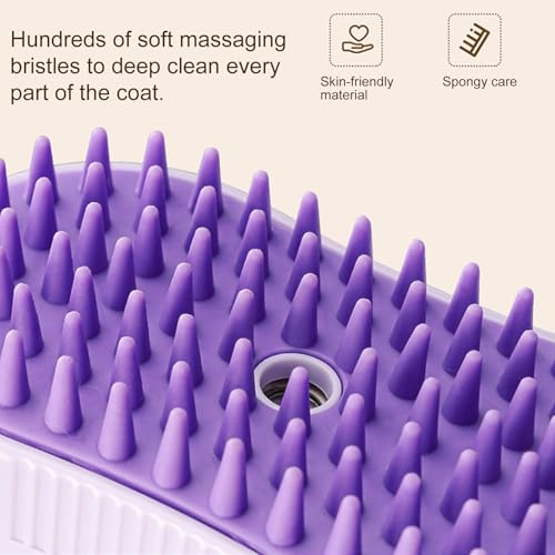Image of 3-in-1 Cat & Dog Steam Brush - Rechargeable Anti-Static Pet Grooming Tool, Professional Deshedder with Steam Spray for Indoor Pets Shedding Control (lilac)