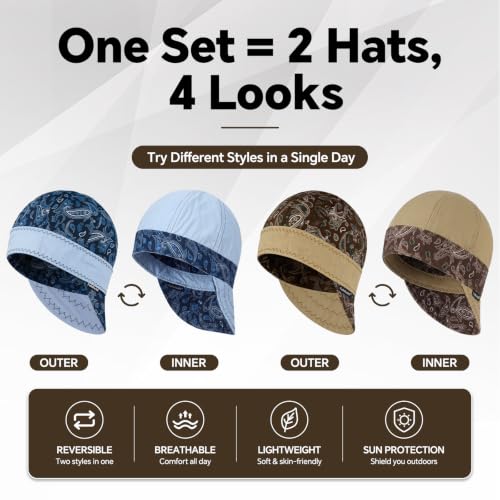 Image of Fullsheild Reversible Welding Cap Protective FR Welder Hat for Men, 7