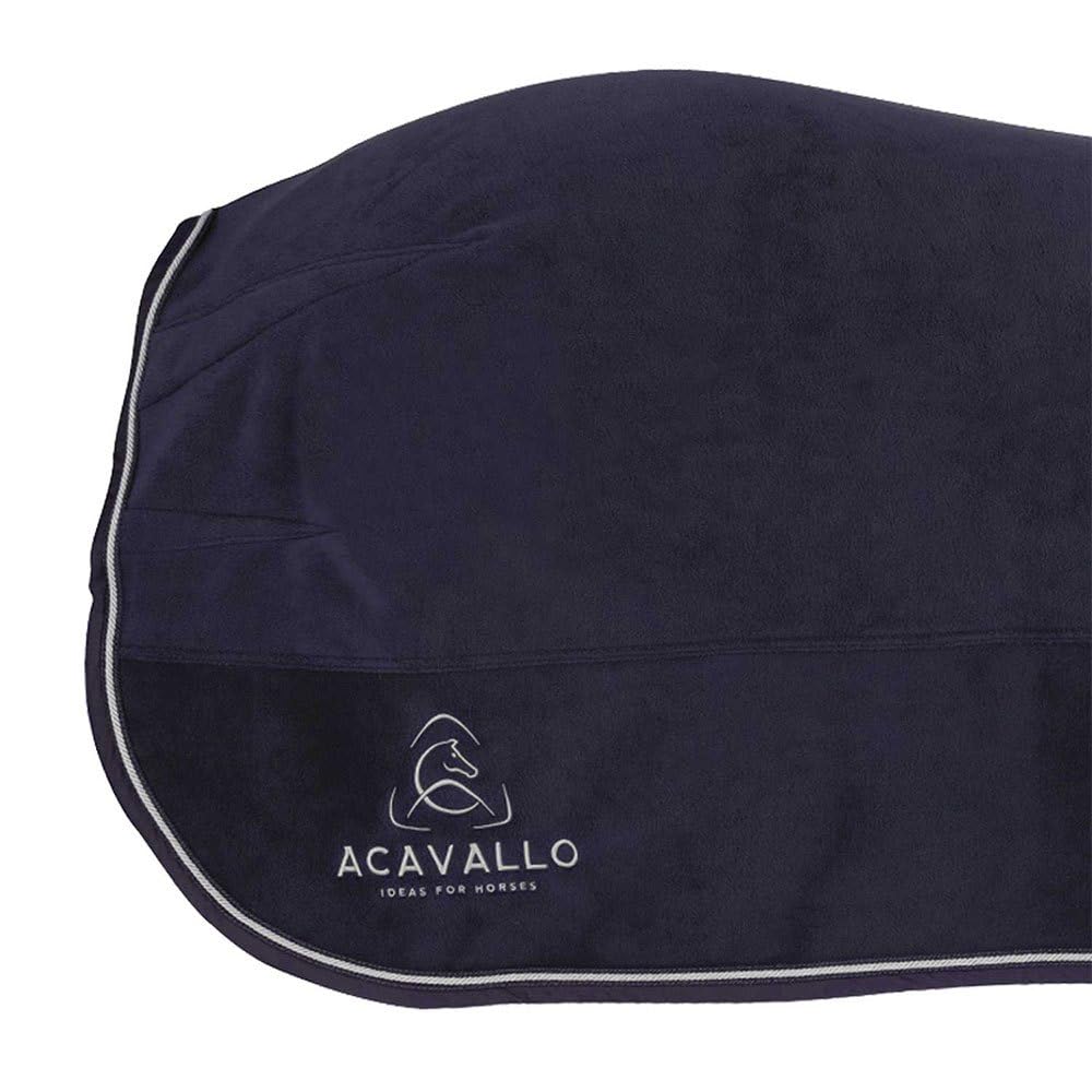 COPERTA IN PILE ACAVALLO (800GR) (145 CM, BLU)