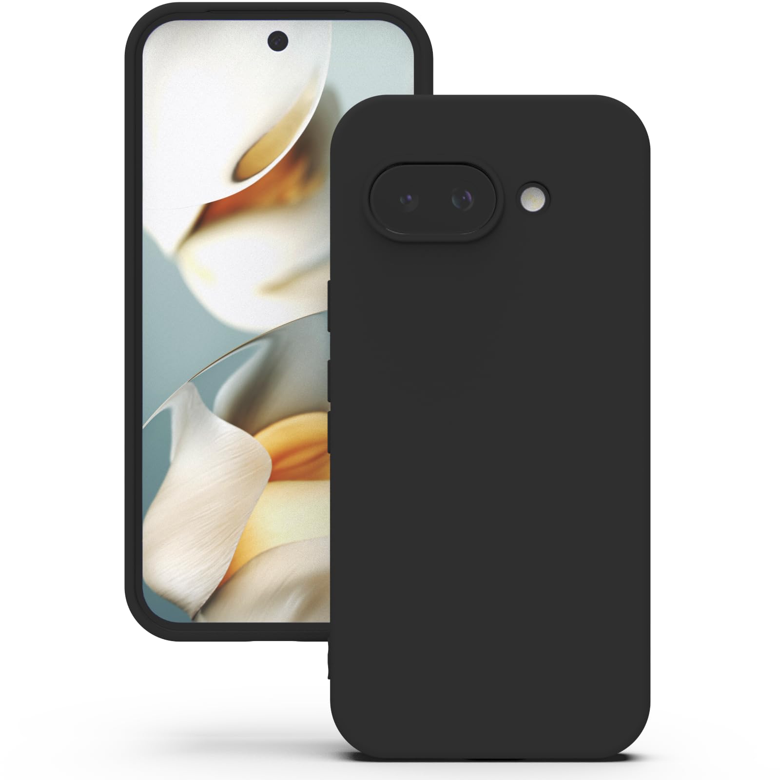 CLOYAAR Back Cover Case Compatible for Google Pixel 10a | Silicone Material | Raised Edges Protect Camera & Screen | Slim Fit | Matte Finish - Black
