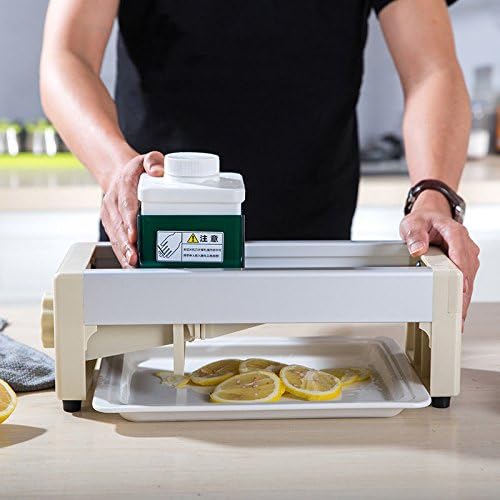 ELEOPTION Lemon Slicer Commercial Machines For Restaurant Bar, Vegetable Slicer Cutter Fruit Spiralizer Thickness Adjustable