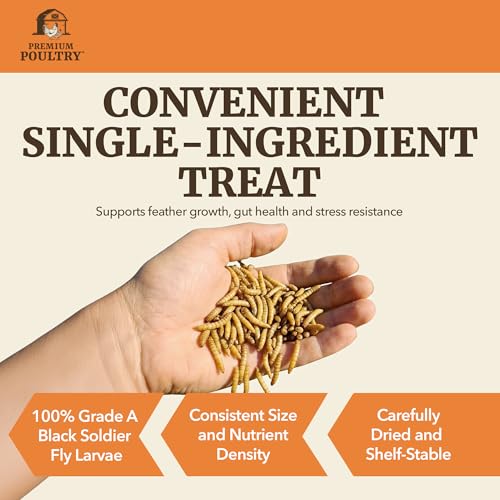 Black Soldier Fly Larvae for Chickens – High Calcium Chicken Treats for Strong Eggshells & Egg Production – Dried BSFL Grubs Poultry Feed for Ducks, Wild Birds & Backyard Flocks, 5lb - Image 5