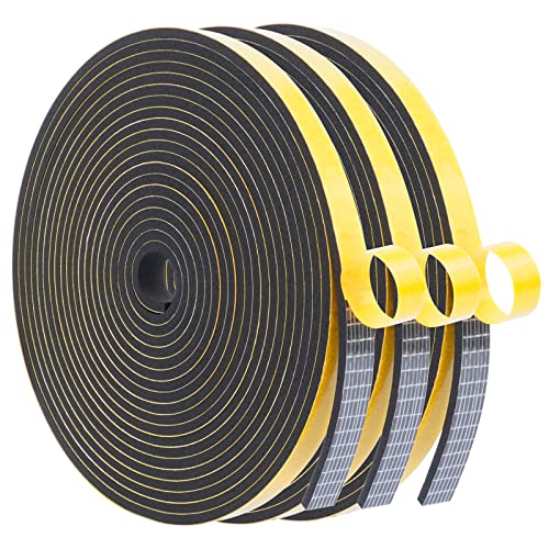 WochiTV Foam Tape Weather Stripping 10mm(W) x 3mm(T)