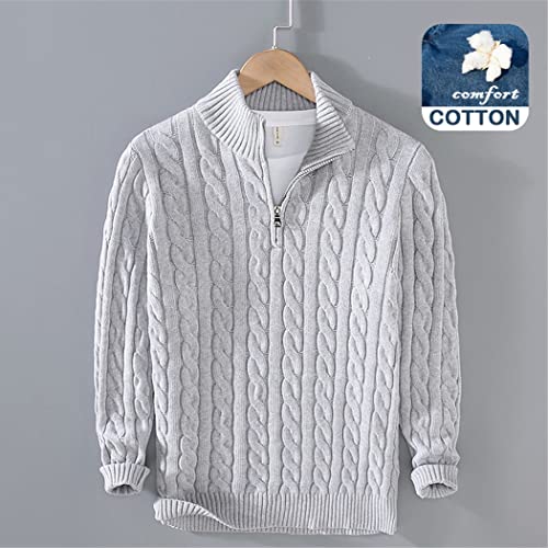 Pull décontracté demi col roulé noir style workwear masculin