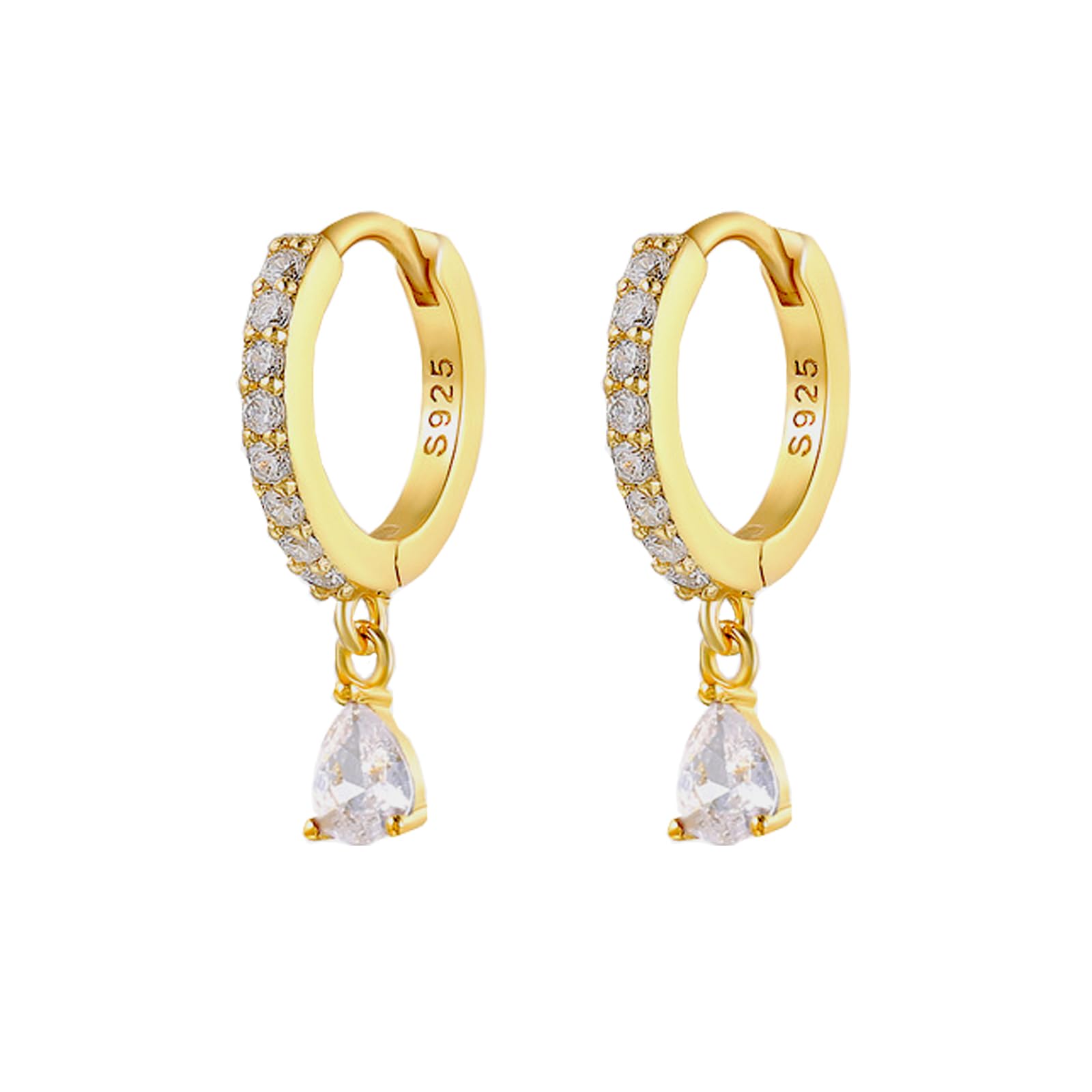 Ohrringe Silber 925 Hängend Creolen Silber 1 Pair Silber Ohringe Damen Hypoallergic Ohrringe für Mädchen Frauen 12mm