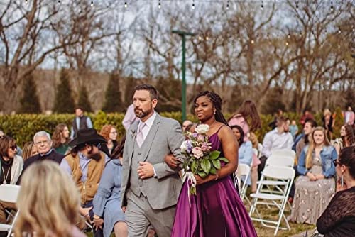 Satin Bridesmaid Dresses Long V Neck Spaghetti Strap Evening Formal Dress4