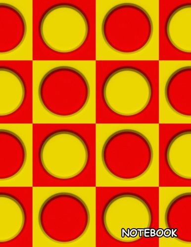 Notebook: Red & Yellow Checker Board, Blank Unlined / Non-ruled ...