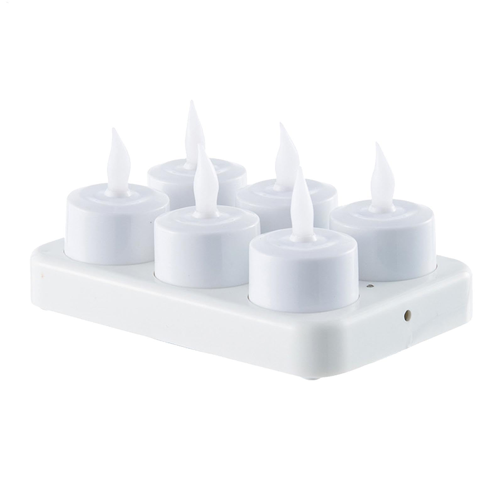 Rechargeable Tea Lights - Easy to Use Rechargeable Tea Lights, Elegant Design Rechargeable Tea Lights | Rechargeable USB Tea Lights Candles Battery Operated, with Charging Station and USB Cable