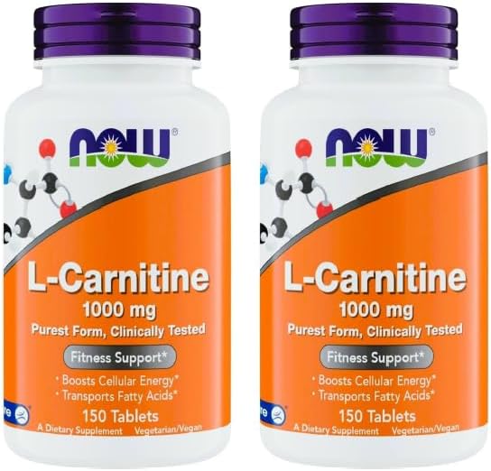 Now Supplements L-Carnitine 1000mg - 150 Tablets Value Size, Supports Lean Muscle Growth, Carnipure, Non-GMO, Kosher, Ideal for Vegans, Athletes, and Energy Support (2)