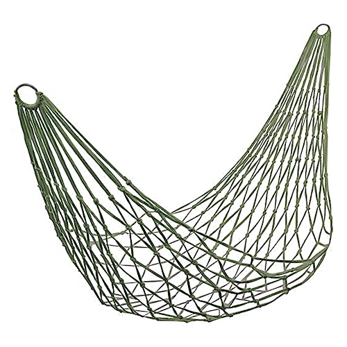 NUZAMAS Travel Hammock Camping Hammock Net Mesh Nylon Sleeping Bed with Tie Rope for Garden Beach Camping Hunting Hiking Traveling (Army Green) NUZAMAS Travel Hammock Camping Hammock Net Mesh Nylon Sleeping Bed with Tie Rope for Garden Beach Camping Hunting Hiking Traveling (Army Green)