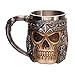 Saibang Tazza in acciaio INOX, capacit&agrave; circa 350&nbsp;ml, design con teschio 3D, per birra, caff&egrave;, t&egrave;