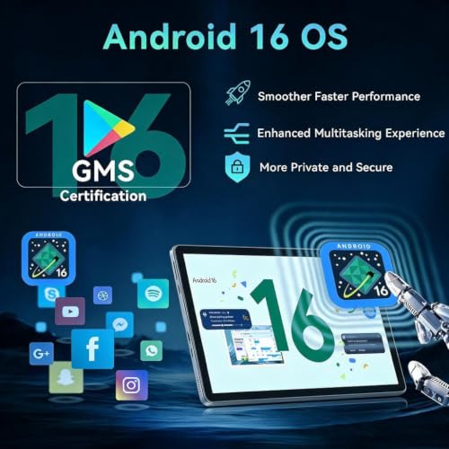 Image of 10 Inch Tablet, Android 16 Tablet