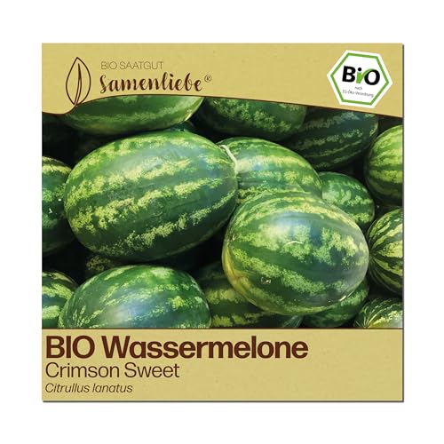 Samenliebe BIO Wassermelonen Samen | Melone Crimson Sweet - sehr süß & gestreift - samenfestes BIO Saatgut