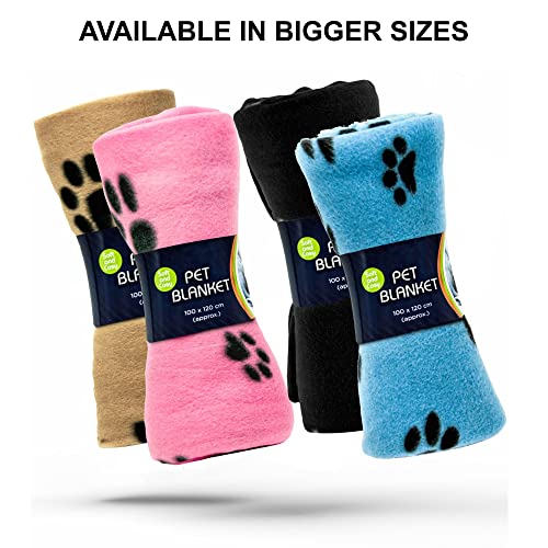 1 coperta per cani lavabile con stampe di zampe