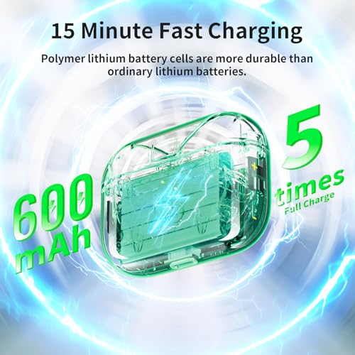 Wireless Charging Case Replacement Compatible with AirPod 3rd Generation,Airpod Charging Case replacement,600 mAh AirPod 3rd Generation Case with Bluetooth Button for Pairing - Image 2