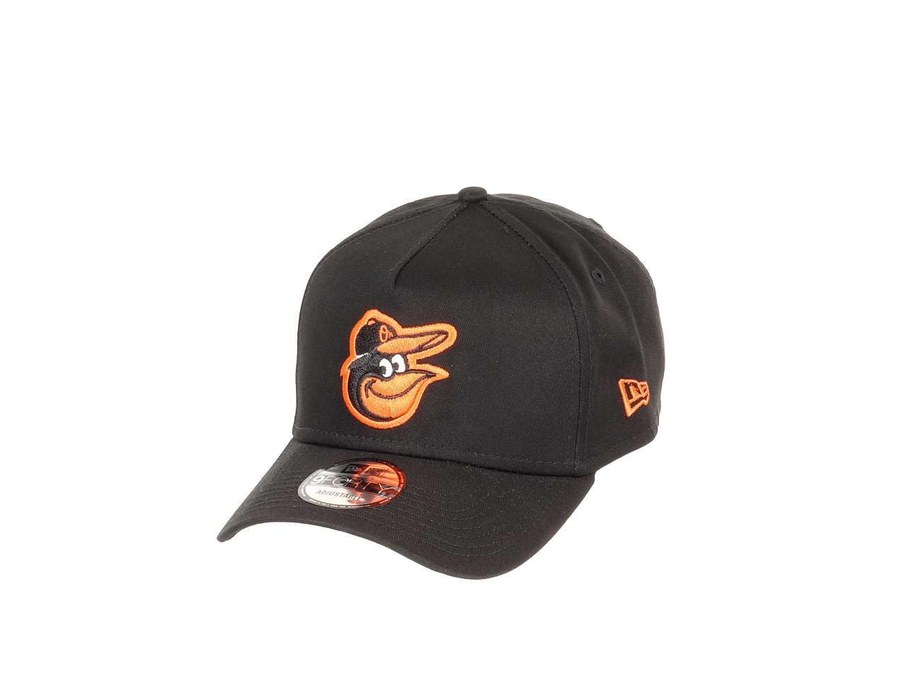 New Era Baltimore Orioles MLB Black Coloured Team Logo Orange 9Forty A-Frame Snapback Cap — image 1